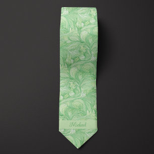 Ljusgrön Botanisk Monogram Slips