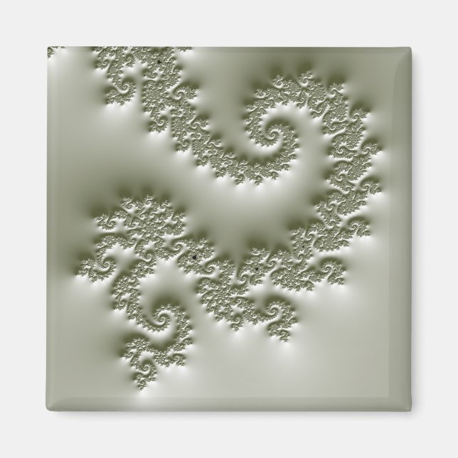 Ljusgrön fraktal magnet (Framsidan)