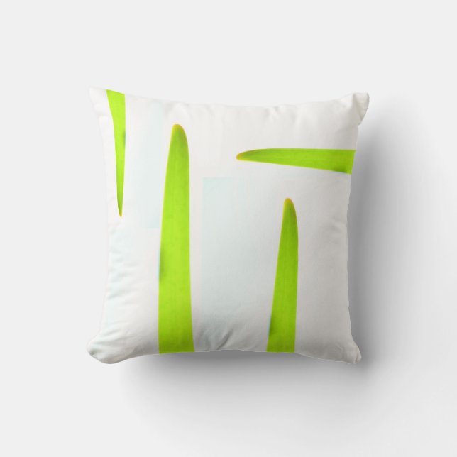 Ljusgrön Gräs Minimalism Linjer Kuddhöst pillow Kudde (Framsida)