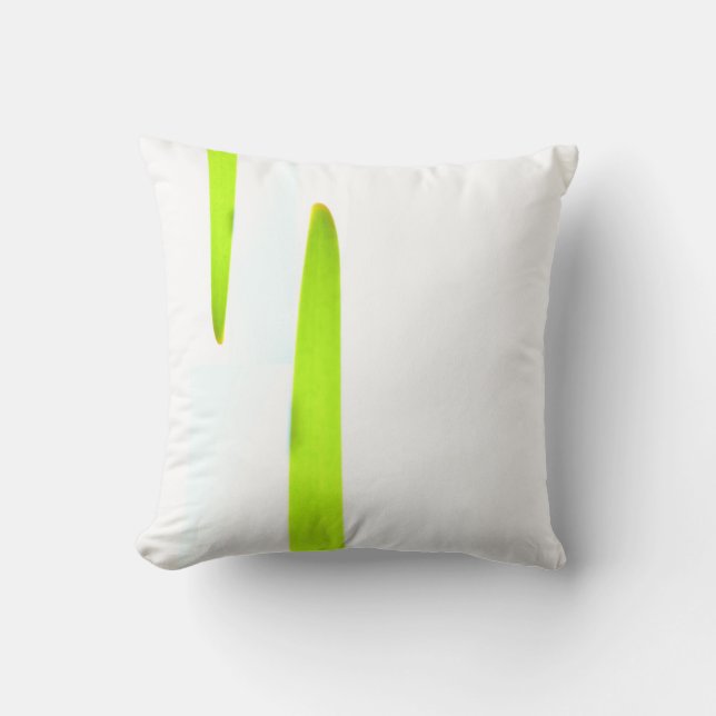 Ljusgrön Gräs Minimalism Linjer Kuddhöstöd Kudde (Framsida)