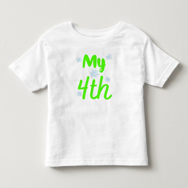 Ljusgrön Min 4:e Fyrårs Födelsedag T Shirt (Framsida)
