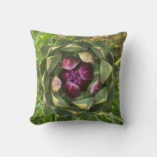 Ljusgrön och lila Tuscansk Artichoke Kudde