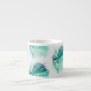 Ljusgrön palmlöv Natur kaffemugg Espressomugg