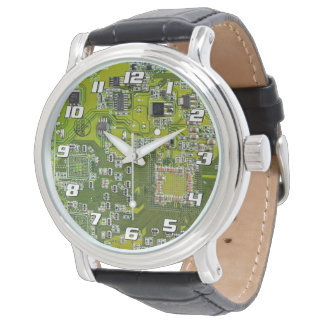 Ljusgrön PCB-kretskortdesign för IT-proffs Armbandsur