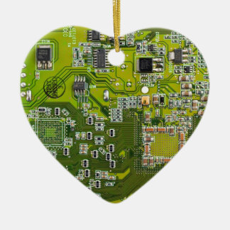 Ljusgrön PCB-kretskortdesign för IT-proffs Julgransprydnad Keramik