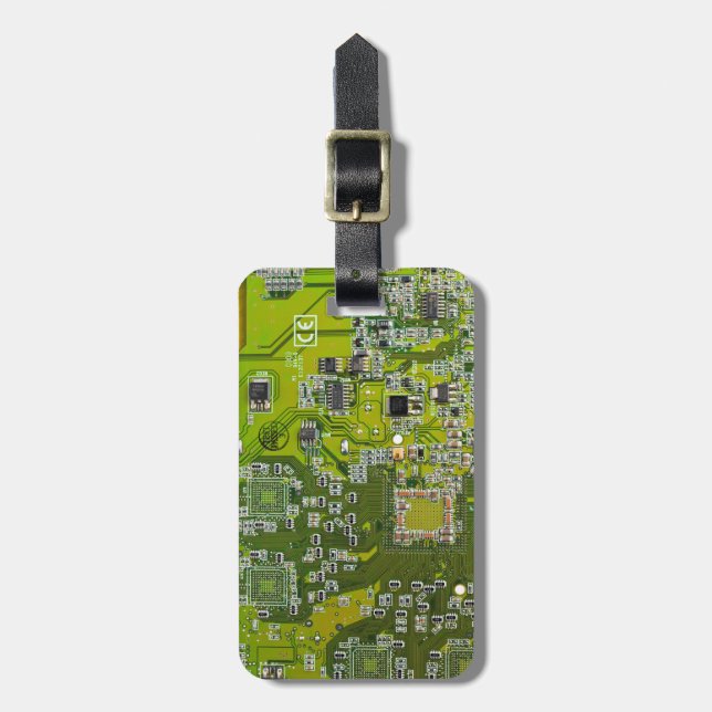 Ljusgrön PCB-kretskortsdesign för IT-proffs Bagagebricka (Vertikal Framsida)