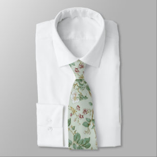 Ljusgrön Porslins Blommig Bröllop Trosspojkar Slips