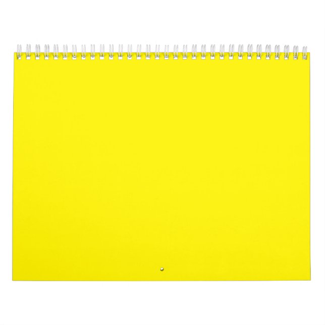 Ljusgul enfärgad bakgrund | Modärn och djärv stil Kalender (Omslag)