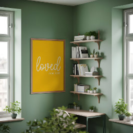 Ljusgul minimalistisk kärlekstro-citat poster