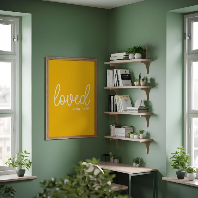 Ljusgul minimalistisk kärlekstro-citat poster (Skapare uppladdad)