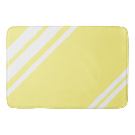 Ljusgul : Moderna linjer i vitt Badrumsmatta