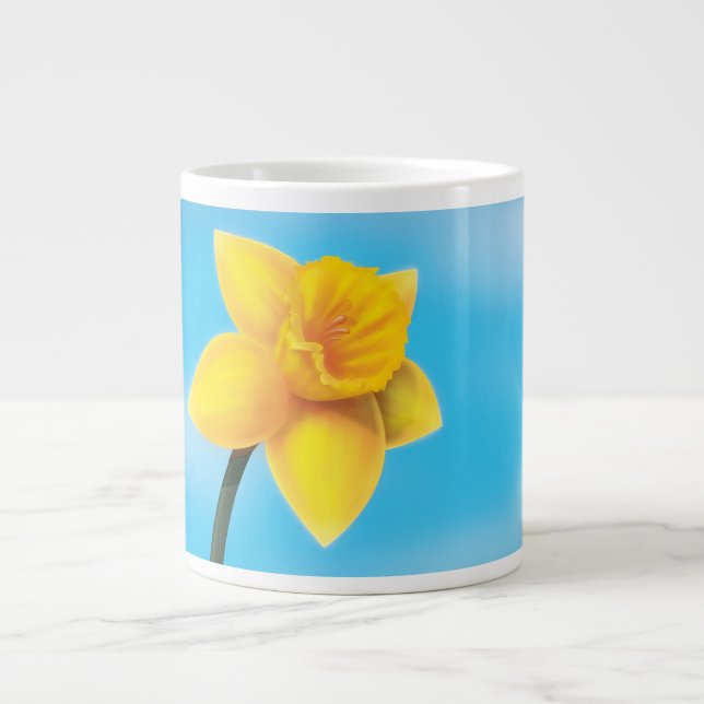 Ljusgul narciss jumbo mugg (Framsidan)