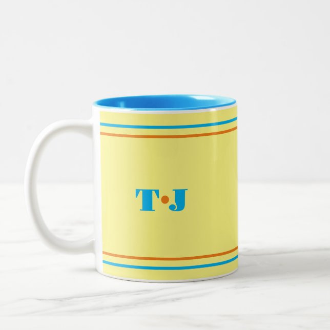 Ljusgul Personlig Två-Tonad Mugg (Vänster)