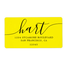 Ljusgul skriptfamilj returadress  fraktsedel