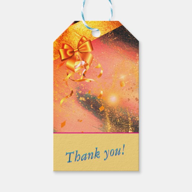 Ljusgula anpassade presentkort presentetikett (Framsidan)