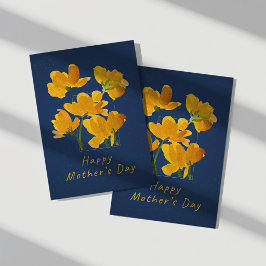Ljusgula blommor till mors dag kort
