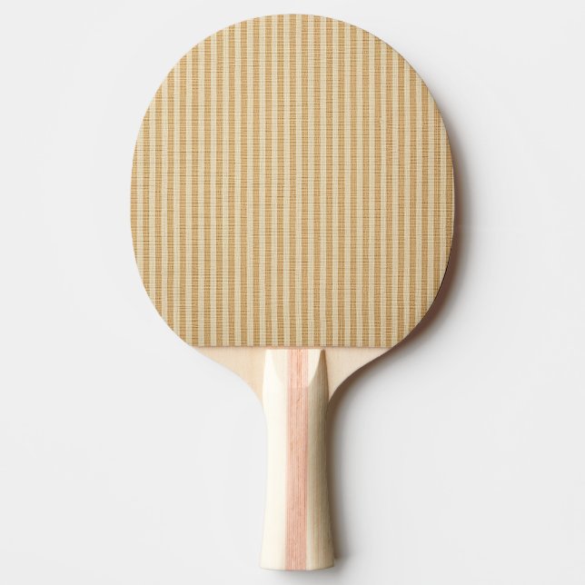 Ljusgula randiga invävda tygmönster pingisracket (Framsidan)