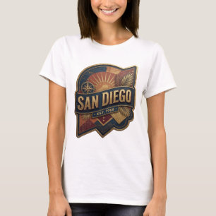 Ljusguld SAN DIEGO EST 1769 Textdesign T Shirt