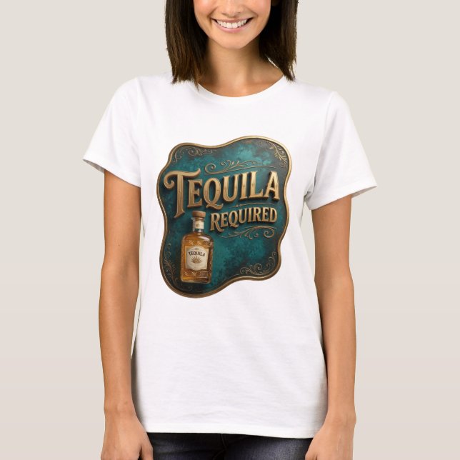 Ljusguld TEQUILA OMFATTAS Tee v2 (Framsida)