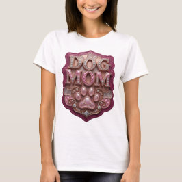 Ljusgult konstmotiv för hundmamma t shirt