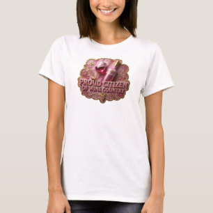Ljusgyllene PROUD CITIZEN OF WINE COUNTRY T-shirt