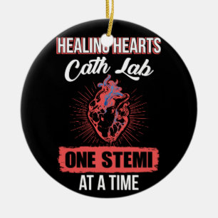 Ljushearter Cath Lab en stemi åt gången Julgransprydnad Keramik
