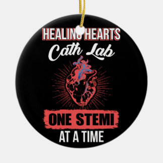 Ljushearter Cath Lab en stemi åt gången Julgransprydnad Keramik