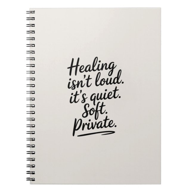 Ljushet är inte högt - minimalistisk, känslomässig anteckningsbok (Framsidan)