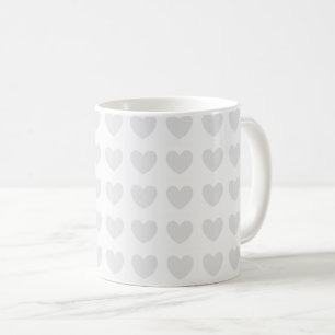 Ljushjärtan i grått kaffemugg