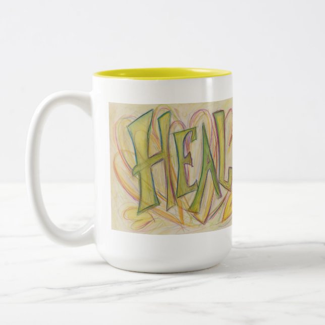 Ljushörningar inspiration Ord Art Kaffe koppar (Vänster)
