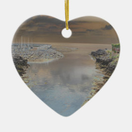 Ljushus i Cascais Portugal Julgransprydnad Keramik