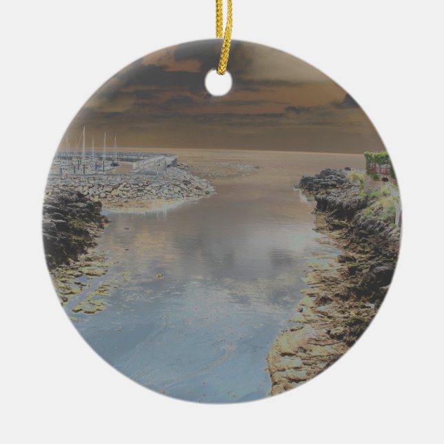 Ljushus i Cascais Portugal Julgransprydnad Keramik (Framsidan)