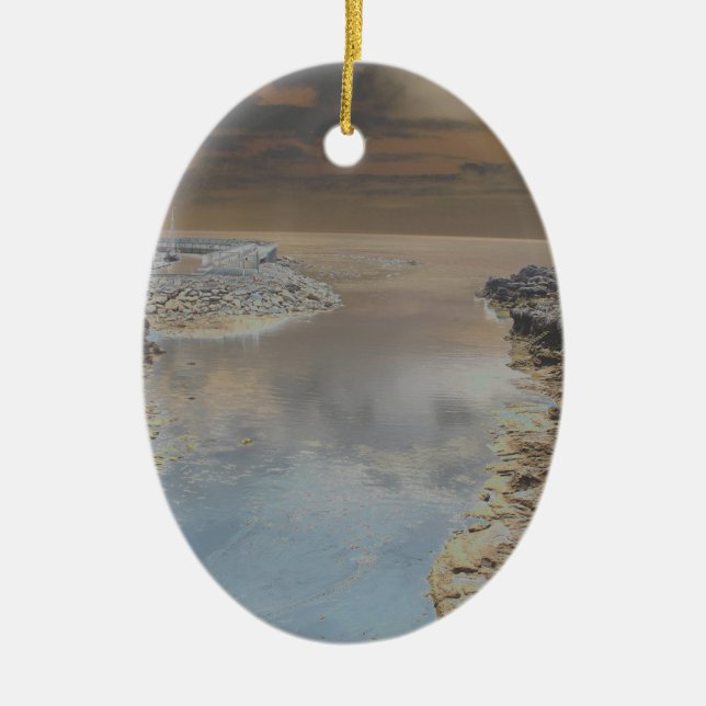 Ljushus i Cascais Portugal Julgransprydnad Keramik (Framsidan)