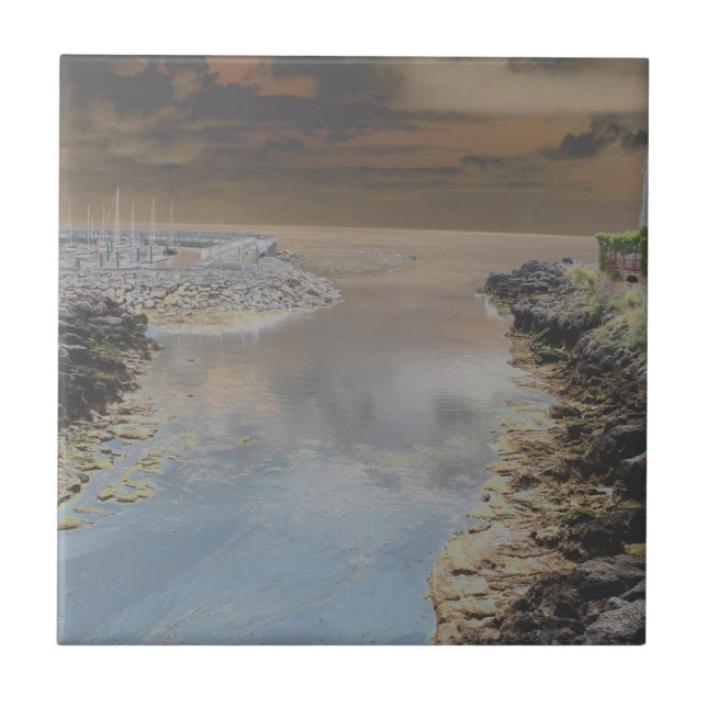 Ljushus i Cascais Portugal Kakelplatta (Framsidan)