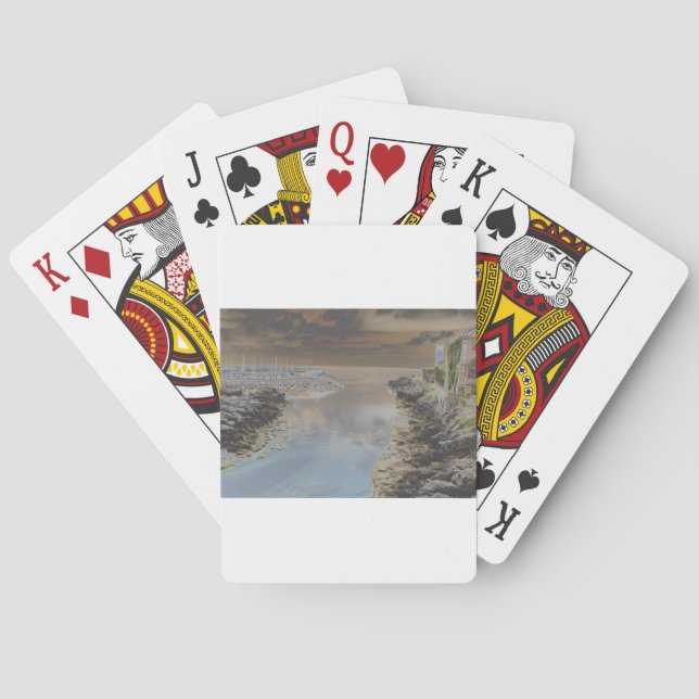 Ljushus i Cascais Portugal Spelkort (Baksidan)