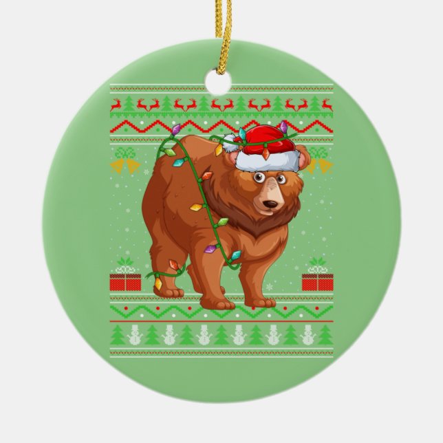 Ljuskägg (Lover) som matchar ugly Grizzly Bear Julgransprydnad Keramik (Framsidan)