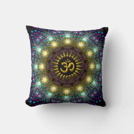 Ljuskälla Mandala om symbol Pillow Kudde