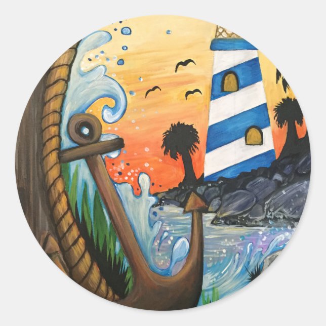 Ljuskammarvy Runt Klistermärke (Framsida)