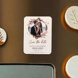 Ljuskänslig andekrans Foto Spara datum Magnet