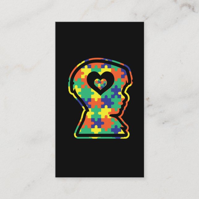 Ljuskänslig färgad pendelsymbol Silhouette Visitkort (Framsida)