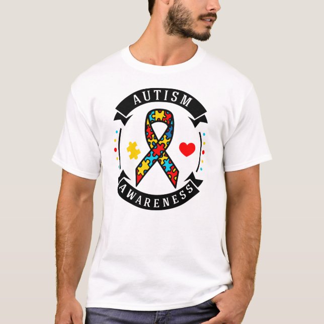 Ljuskänslighet Pwareness Pulle Ribbon Autism Mamma T Shirt (Framsida)
