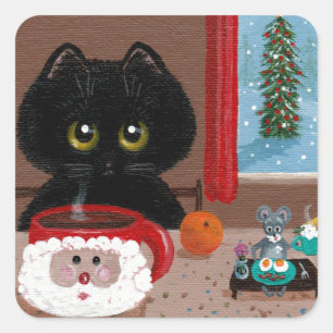Ljuskårskamrat Mouse Creationarts Fyrkantigt Klistermärke