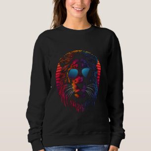 Ljuskartad Lejon Coola Djurlotsning Art Cat Kung S T Shirt
