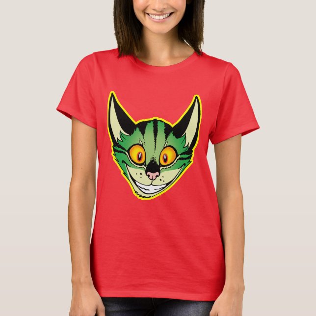 Ljuskattt-shirt för kvinnor tee (Framsida)