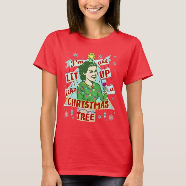 Ljuskhet i julklapp Humor Kwannlys upp Tee (Framsida)