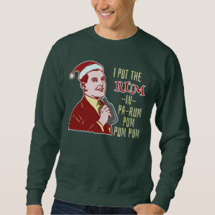 Ljuskhet Julsötare Retro Rum Man Humor Sweatshirt