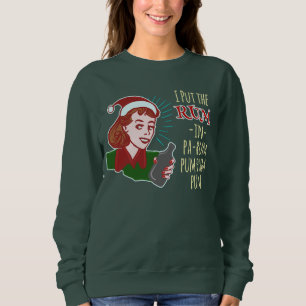 Ljuskhet Julsötare Retro Rum Woman Humor Tee Shirt