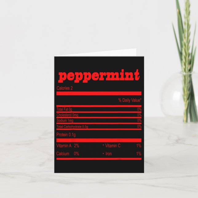 Ljuskhet - peppermint Nutrition Kort (Framsida)