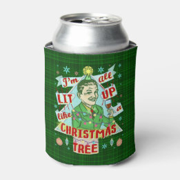 Ljuskhet vid jul Retro Drinking Humor Man