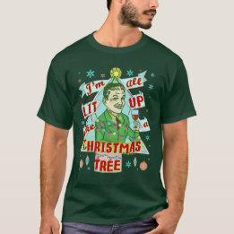 Ljuskhet vid jul Retro Drinking Humor Man Tee